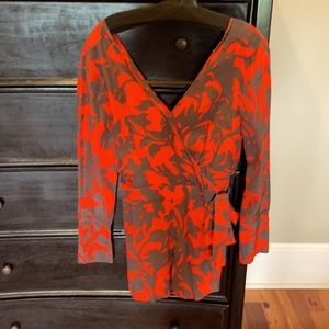 EUC. DVF faux wrap romper. Size 4.
